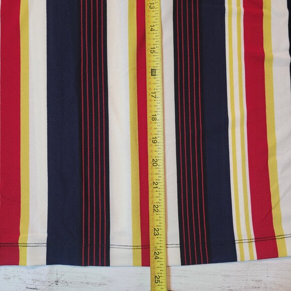 NWOT Liz Claiborne Skirt Women's Plus Size 1X Rainbow Stripe Retro Midi Comfort - Picture 9 of 9
